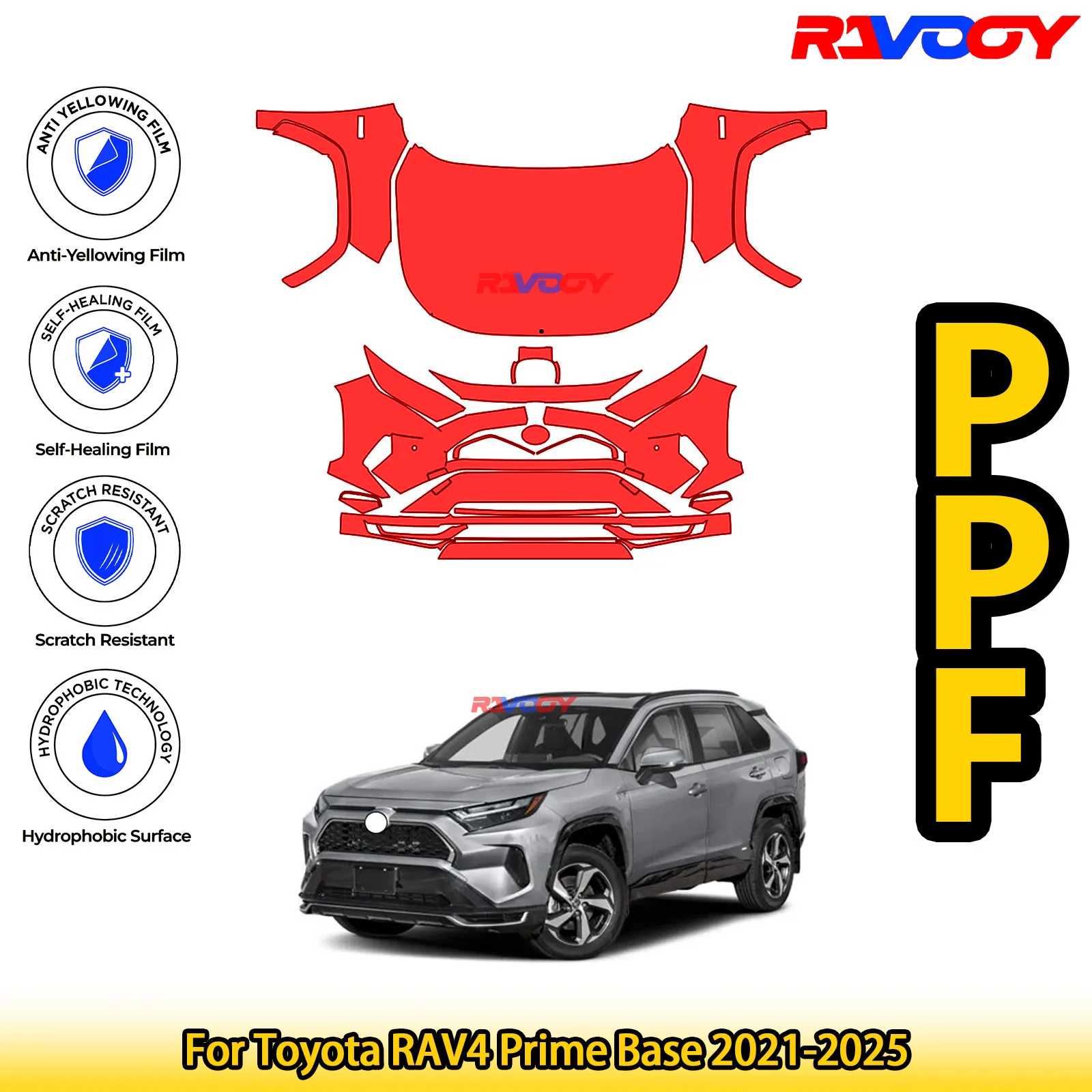 For Toyota RAV4 Prime Base 2021-2025 Glossy Matte Black Precut front PPF Kit Paint Protection Film
For Toyota RAV4 Prime Base 2021-2025 Glossy Matte Black Precut front PPF Kit Paint Protection Film