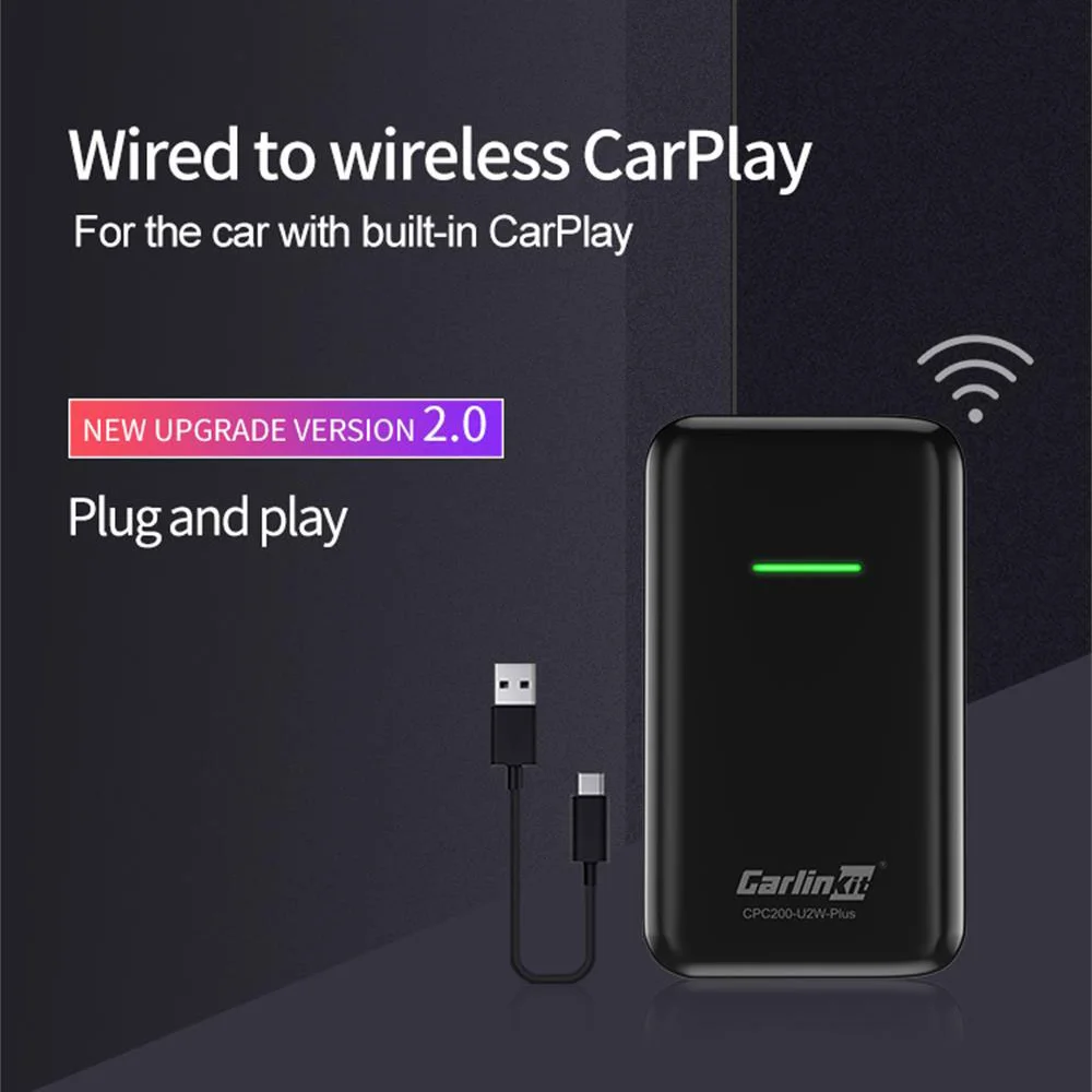 Carlinkit Carplay Wireless Dongle 2.0 Car Play Adapter Wired to Wireless USB Car Play Activator Dongle for Audi Porsche Volvo
Carlinkit Carplay Wireless Dongle 2.0 Car Play Adapter Wired to Wireless USB Car Play Activator Dongle for Audi Porsche Volvo