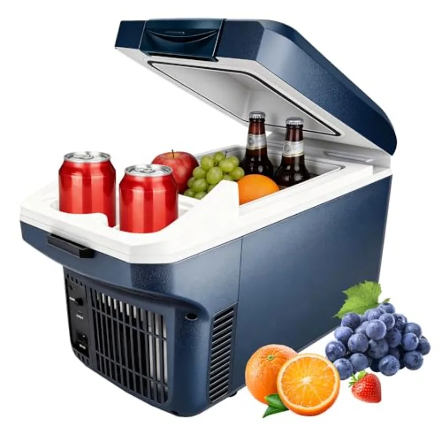 Electric cooler for car, dorm, travel, picnic, gift 8L/11-can mini fridge with Type-C 9V input, thermoelectric dual-use, blue b
Electric cooler for car, dorm, travel, picnic, gift 8L/11-can mini fridge with Type-C 9V input, thermoelectric dual-use, blue b