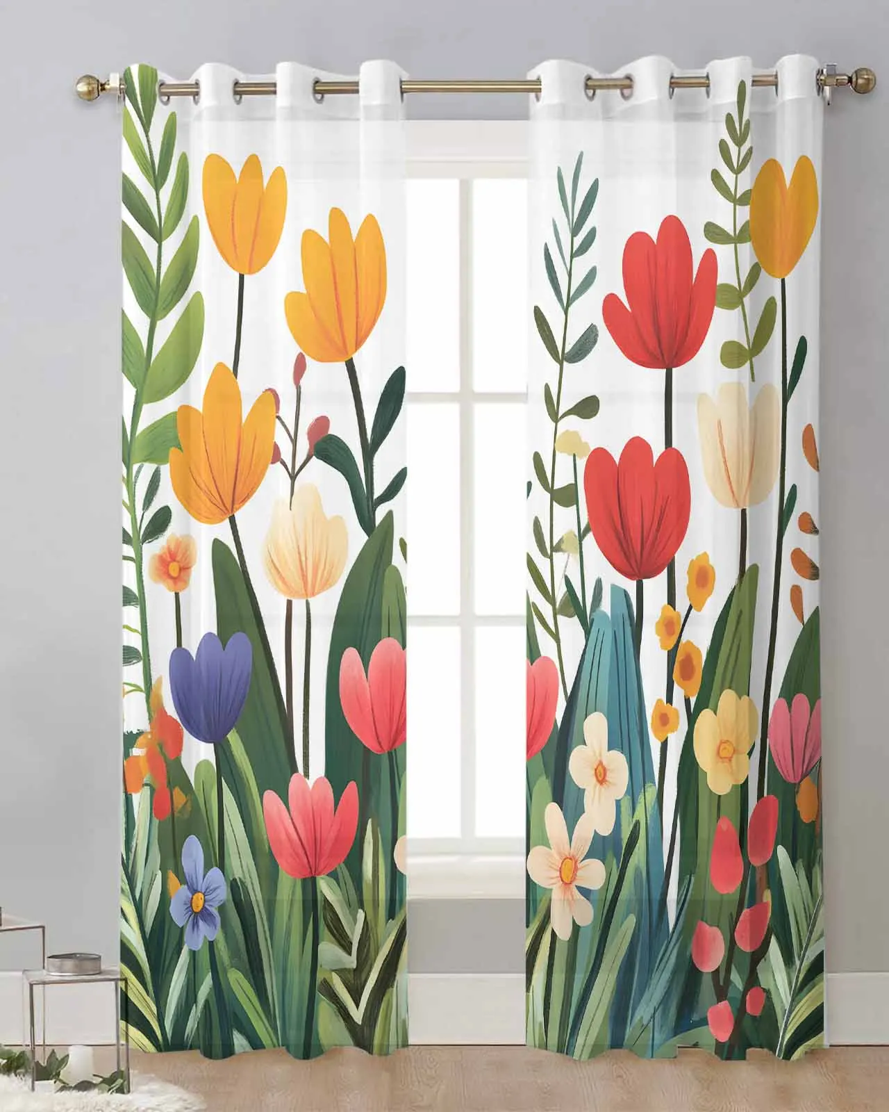 Farmhouse Flowers Tulip Plants Tulle Living Room Decoration Transparent Sheer Curtains Bedroom Kitchen Voile Chiffon Drapes
Farmhouse Flowers Tulip Plants Tulle Living Room Decoration Transparent Sheer Curtains Bedroom Kitchen Voile Chiffon Drapes