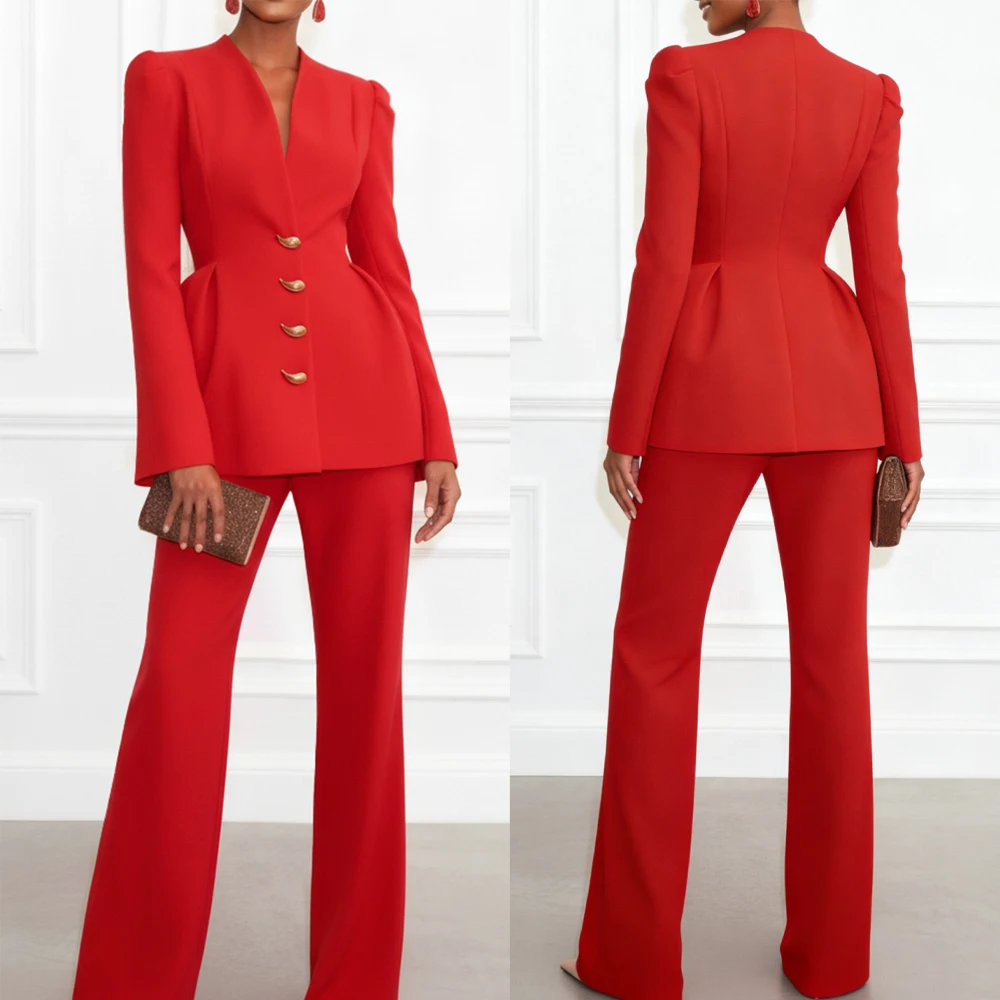 Women's Dresses Suit Gowns Elegant Appliques Long Sleeves Jacket Coat And Pants For Female Satin 2 Pieces Suit Customized W5280
Women's Dresses Suit Gowns Elegant Appliques Long Sleeves Jacket Coat And Pants For Female Satin 2 Pieces Suit Customized W5280