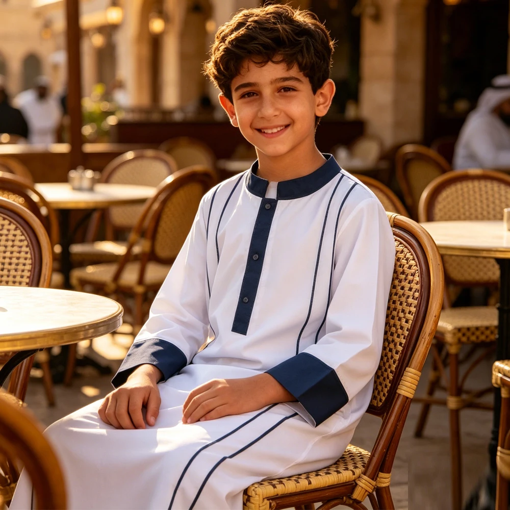 Eid Djellaba Children Muslim Boy Kids Jubba Thobe Abaya Dress Turkey Kaftan Robe Caftan Dishdasha Traditional Islam Clothing
Eid Djellaba Children Muslim Boy Kids Jubba Thobe Abaya Dress Turkey Kaftan Robe Caftan Dishdasha Traditional Islam Clothing