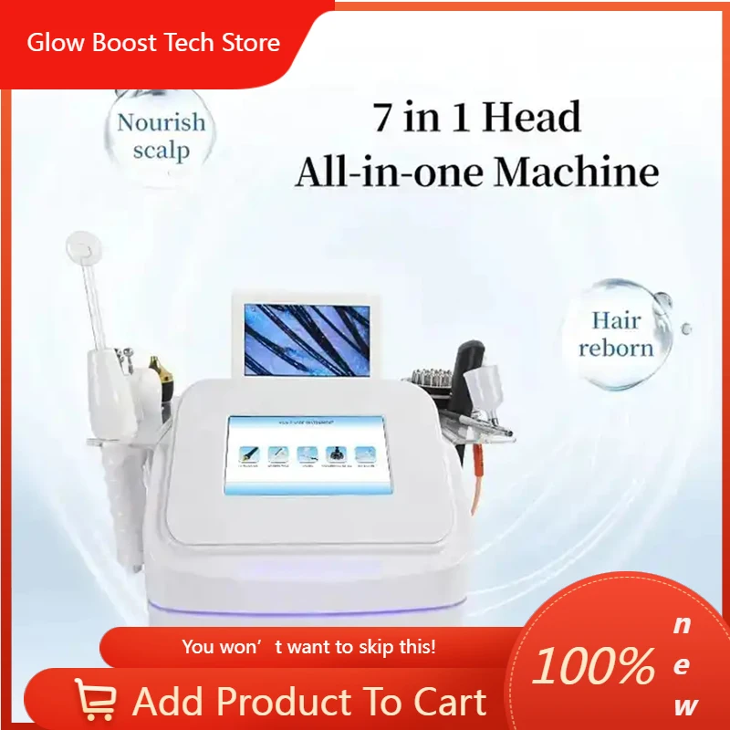 GB7 In 1 High Frequency Hair Follicle Detection Scalp Treatment Machine Hair Analyze Scalp Care Massage Hair Regrowth Device
GB7 In 1 High Frequency Hair Follicle Detection Scalp Treatment Machine Hair Analyze Scalp Care Massage Hair Regrowth Device
