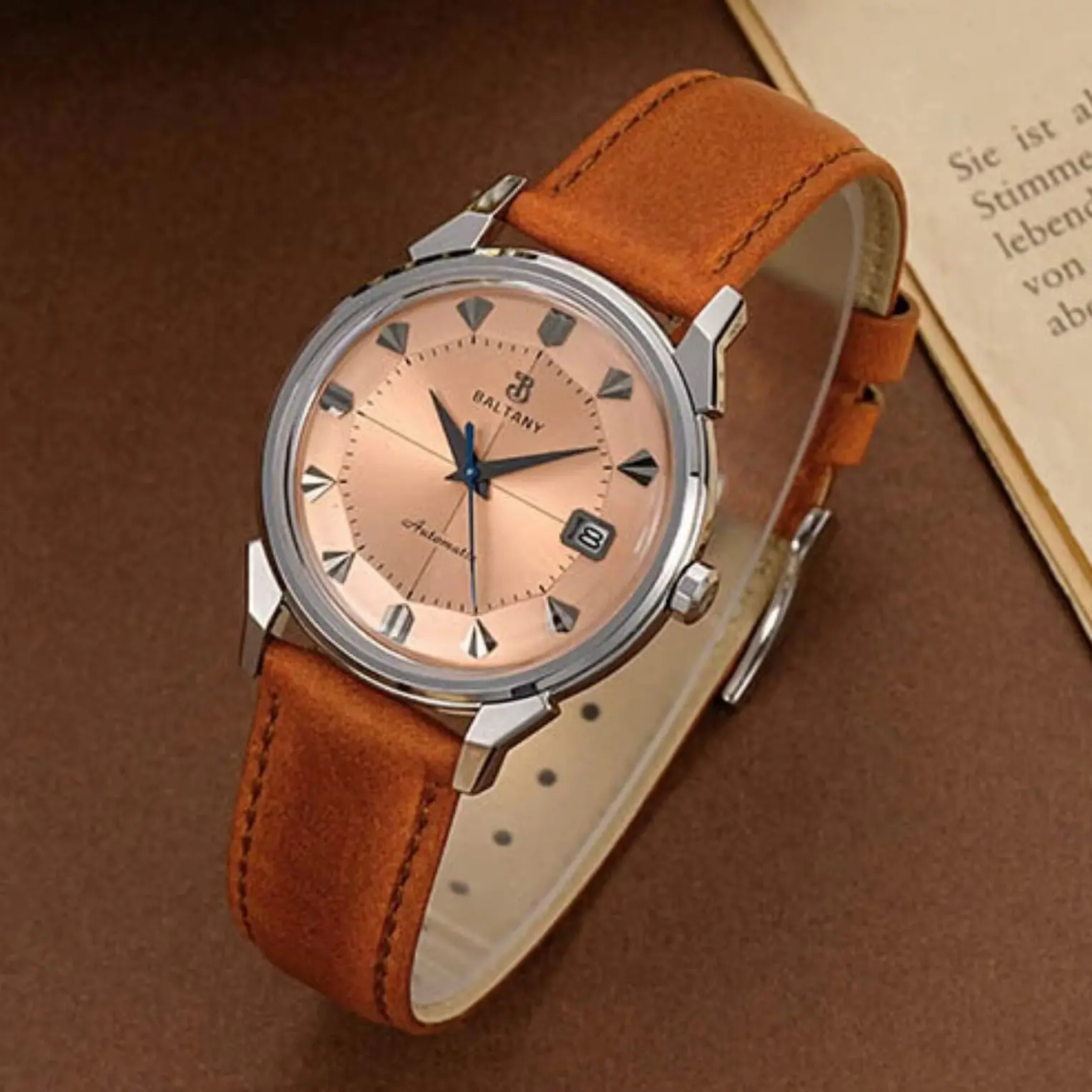 Baltany Men Automatic Watch 36mm Mechanical Wristwatch Sapphire Mirror 50m Waterproof Miyota 9015
Baltany Men Automatic Watch 36mm Mechanical Wristwatch Sapphire Mirror 50m Waterproof Miyota 9015