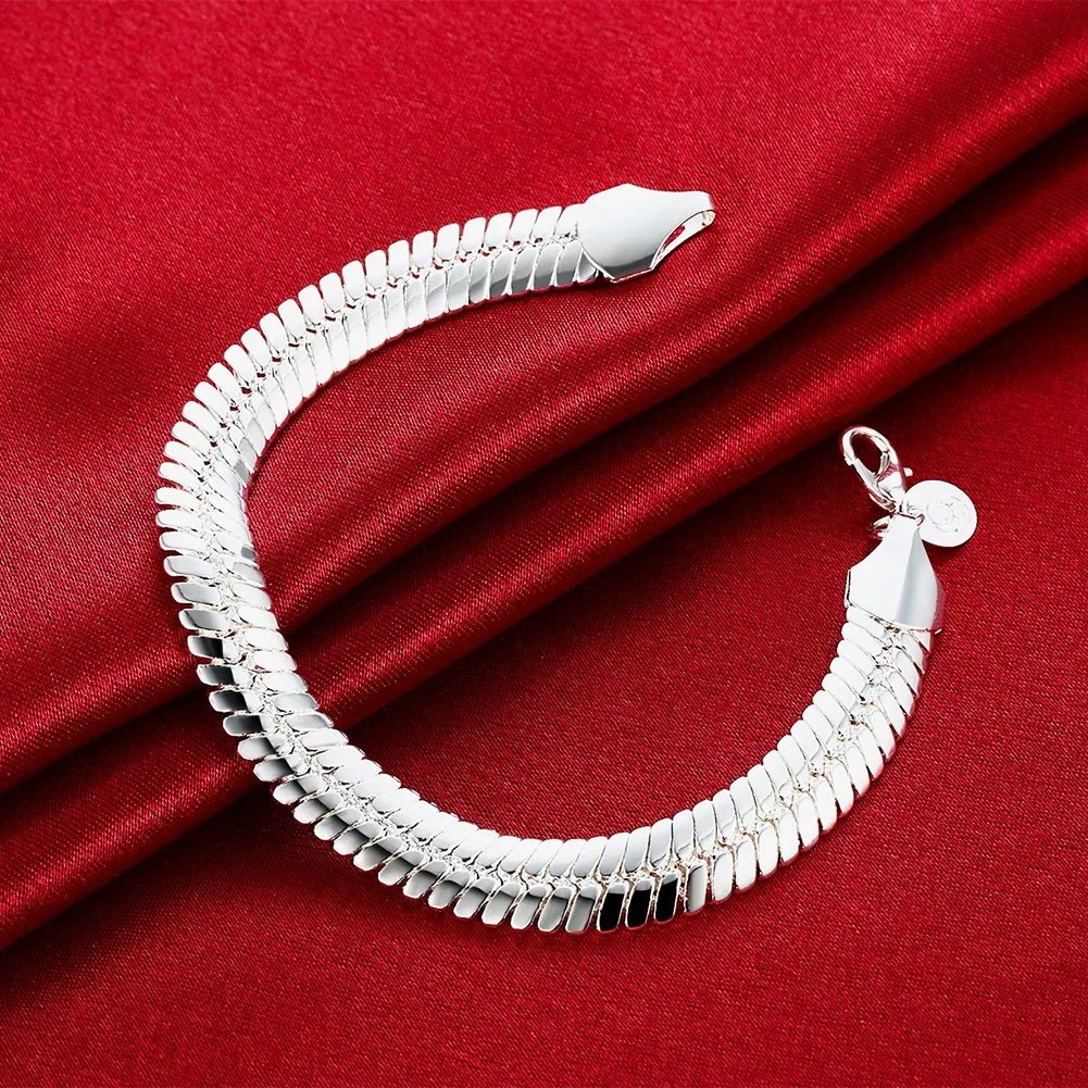 925 Sterling Silver 10mm Snake 21.5cm Noble Wedding For Women Men Noble Fashion Jewelry Mens Chain Bracelet
925 Sterling Silver 10mm Snake 21.5cm Noble Wedding For Women Men Noble Fashion Jewelry Mens Chain Bracelet