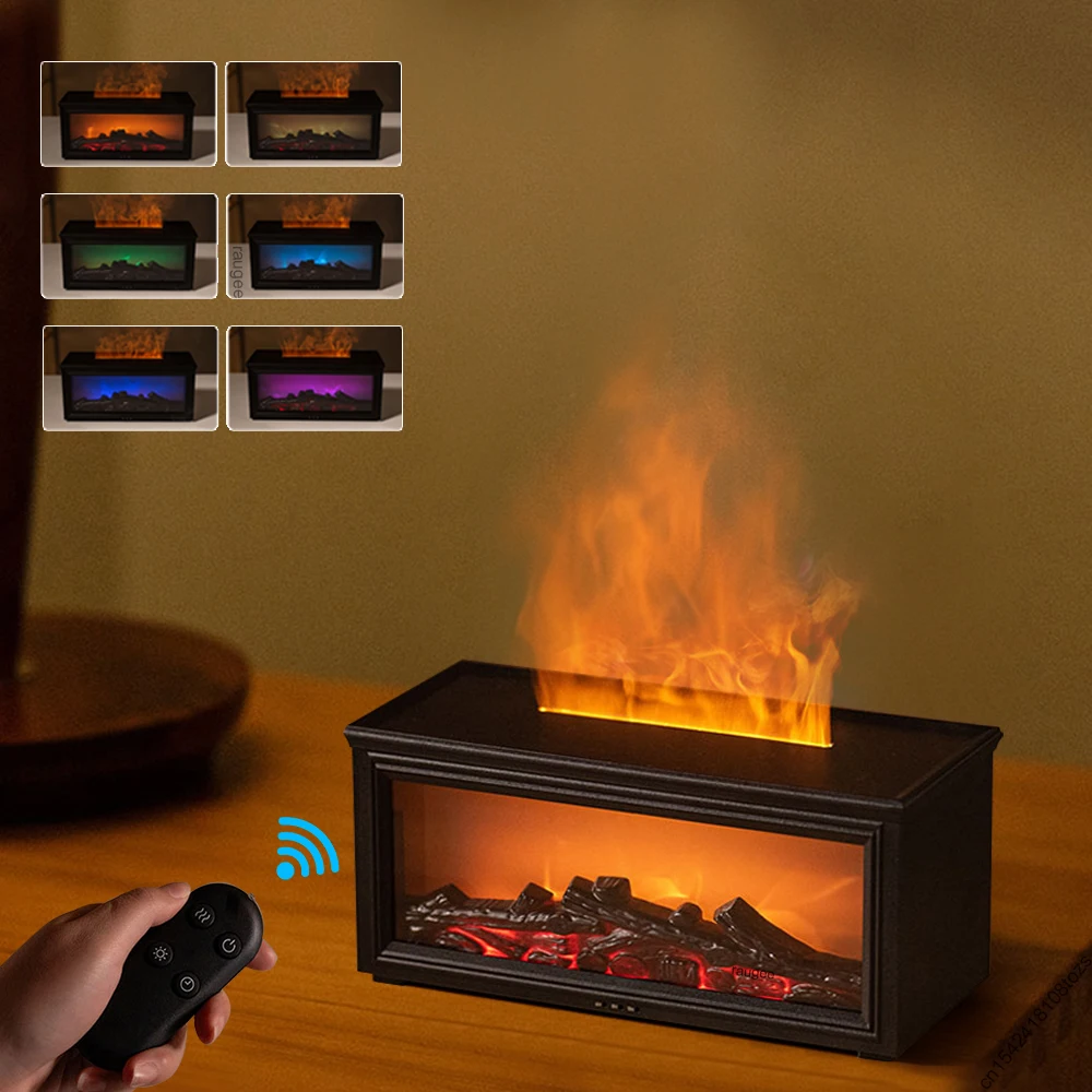 Aroma Humidifier Flame Fireplace Air Humidifier Cool Mist Maker Fragrance Essential Oil Diffuser with Remote Control and Light
Aroma Humidifier Flame Fireplace Air Humidifier Cool Mist Maker Fragrance Essential Oil Diffuser with Remote Control and Light