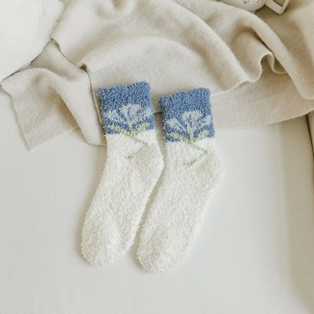 Breathable Soft Ruffle Flower Tulips Pattern Sweet Thick Female Socks Middle Tube Korean Style Socks Coral Velvet
Breathable Soft Ruffle Flower Tulips Pattern Sweet Thick Female Socks Middle Tube Korean Style Socks Coral Velvet