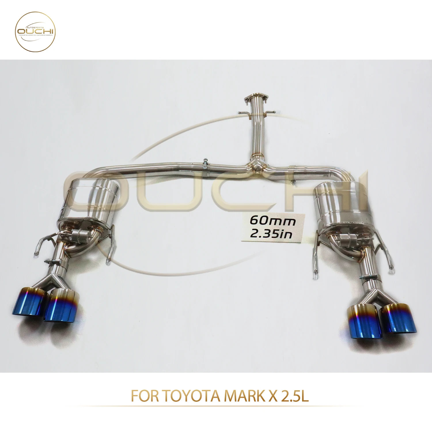 OUCHI Factory Direct Sales Catback for Toyota Mark X 2.5L SS304 Pneumatic Valve Exhaust Muffler Grilled Blue Tips Auto Parts
OUCHI Factory Direct Sales Catback for Toyota Mark X 2.5L SS304 Pneumatic Valve Exhaust Muffler Grilled Blue Tips Auto Parts