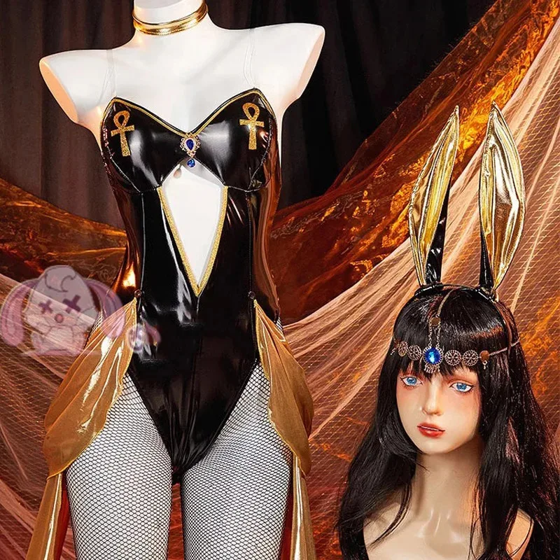 Original Egypt Queen Bunny Girl Cosplay Costumes Women Sexy Leather Bodysuit Bracelet Earrings Headwear Outfit Halloween Clothes
Original Egypt Queen Bunny Girl Cosplay Costumes Women Sexy Leather Bodysuit Bracelet Earrings Headwear Outfit Halloween Clothes