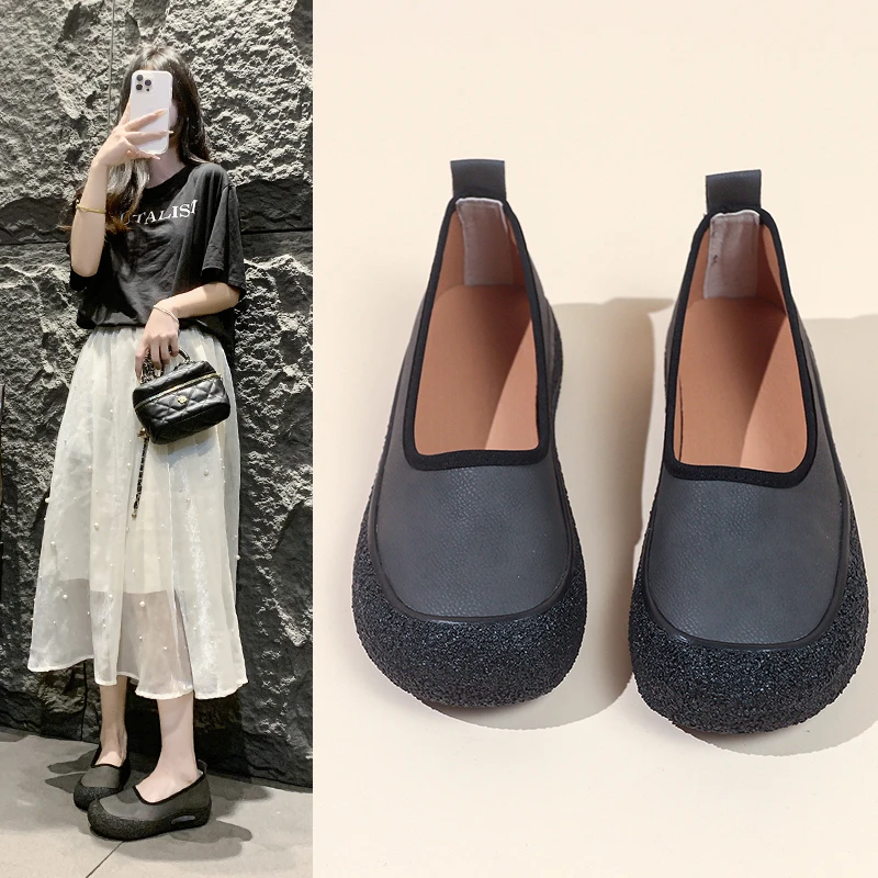 2025 New Spring/Autumn Round Toe One Foot Slip-on Shoes Women PU Leather Soft Flats Shoes Women Fashion Hot Loafers Women
2025 New Spring/Autumn Round Toe One Foot Slip-on Shoes Women PU Leather Soft Flats Shoes Women Fashion Hot Loafers Women