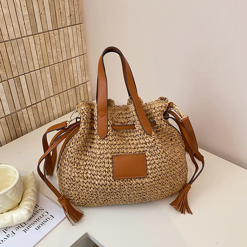 High Quality Women Straw Handbags Bucket Bags Fashion Ladies Crossbody Bags for Women Casual Female New Weave Beach Shoulder Bag
High Quality Women Straw Handbags Bucket Bags Fashion Ladies Crossbody Bags for Women Casual Female New Weave Beach Shoulder Bag