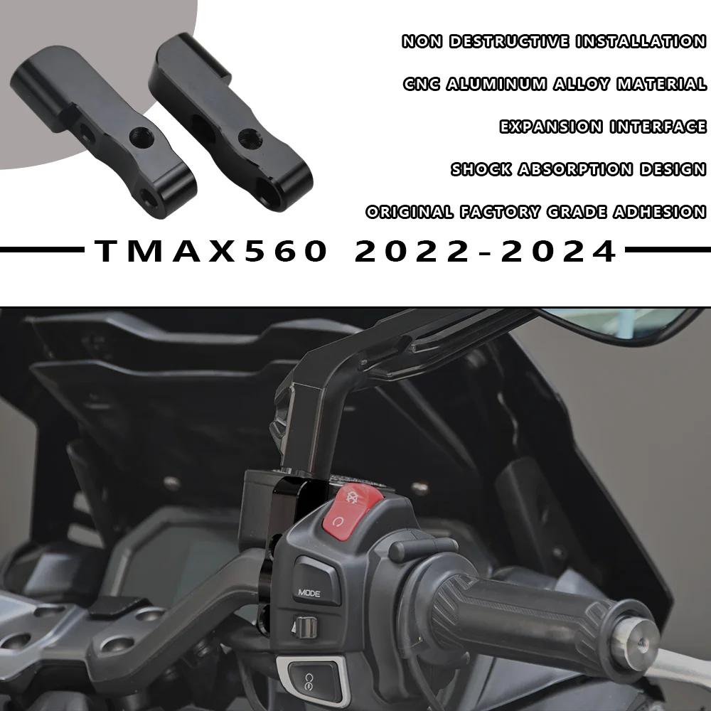 MTKRACING For YAMAHA TMAX 560 2022-2024 Motorcycle Rearview Mirrors Extension Riser Adapters Rear View Base Mirrors
MTKRACING For YAMAHA TMAX 560 2022-2024 Motorcycle Rearview Mirrors Extension Riser Adapters Rear View Base Mirrors