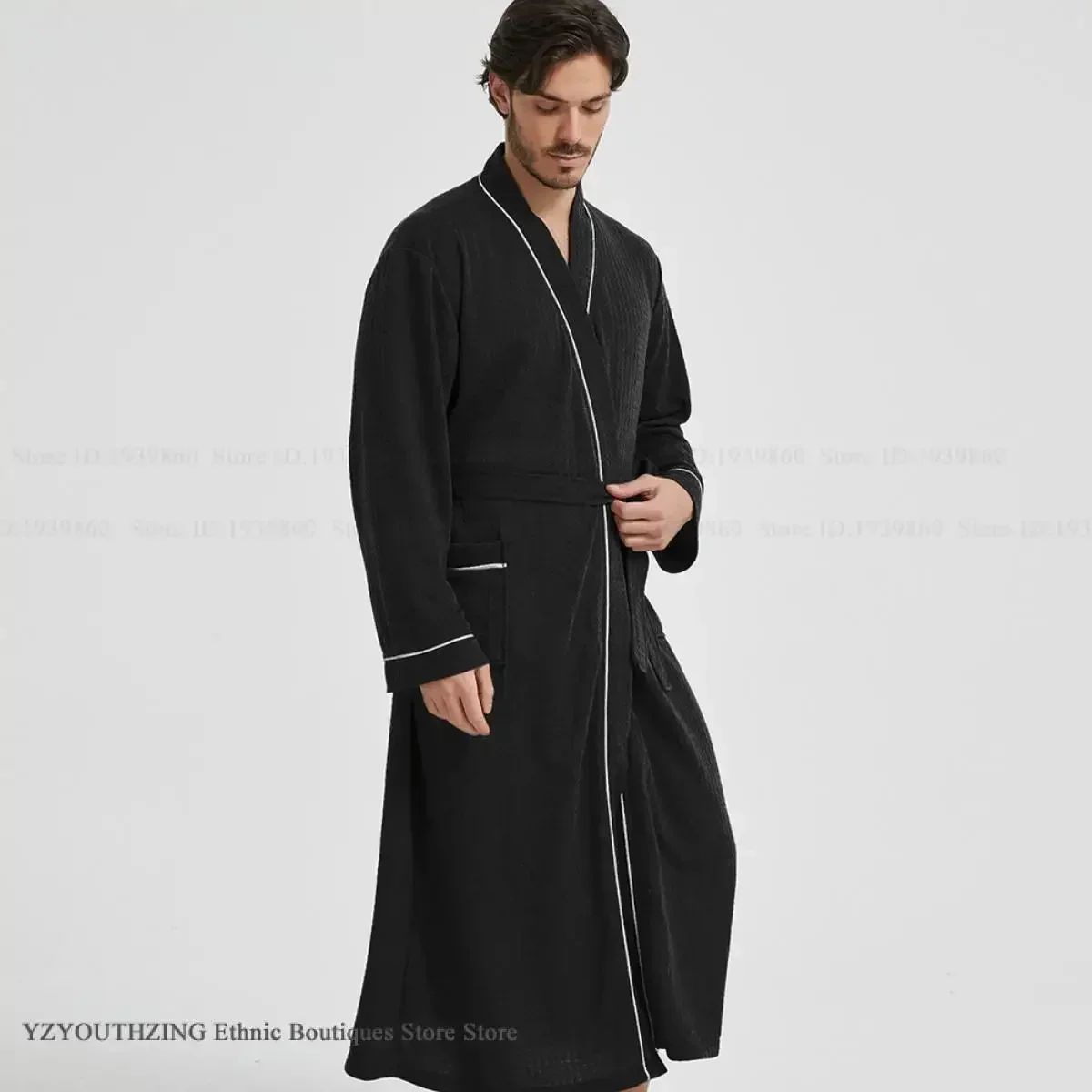 Waffle Couple Sleepwear Bathrobe Kimono Gown Spring Autumn New Men's Long Robe Loose Casual Home Clothing Loungewear Pajama
Waffle Couple Sleepwear Bathrobe Kimono Gown Spring Autumn New Men's Long Robe Loose Casual Home Clothing Loungewear Pajama