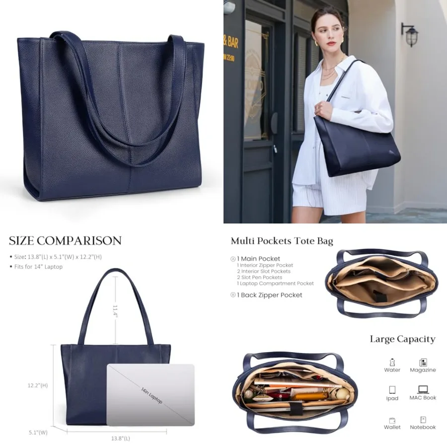 befen Genuine Leather Zipper Tote Bag for Women Work with Laptop Compartment, Women's Leather Shoulder Purse Satchel Handbags
befen Genuine Leather Zipper Tote Bag for Women Work with Laptop Compartment, Women's Leather Shoulder Purse Satchel Handbags
