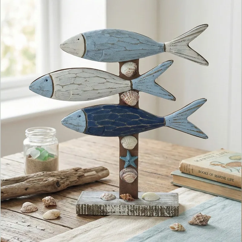 Wooden Fish Decorations, Mediterranean Style Home Decor, Ocean Themed Desktop Decoration, Retro Weather Resistant Craftsmanship
Wooden Fish Decorations, Mediterranean Style Home Decor, Ocean Themed Desktop Decoration, Retro Weather Resistant Craftsmanship