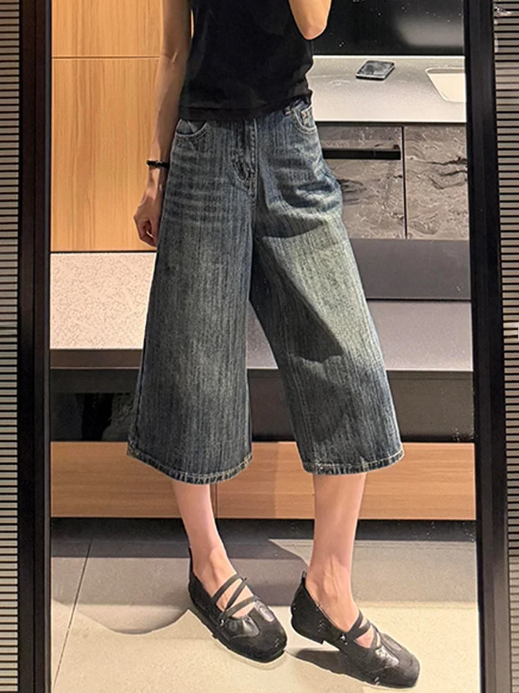 Loose High-Waisted American Street Lazy Jeans Women Summer New Washed Texture Design Seven-Foot Jeans Casual Neutral Style
Loose High-Waisted American Street Lazy Jeans Women Summer New Washed Texture Design Seven-Foot Jeans Casual Neutral Style