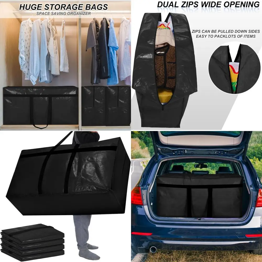 Extra Large 98 Gallon Storage Bags, Heavy Duty XXL Moving Bags with Zipper, Ideal for Christmas Tree and Dorm Storage (Black)
Extra Large 98 Gallon Storage Bags, Heavy Duty XXL Moving Bags with Zipper, Ideal for Christmas Tree and Dorm Storage (Black)