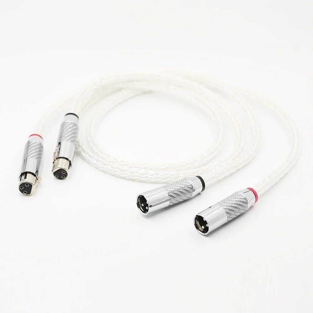 1Pair OCC Silver plated XLR Audio Cable Balance Wires 8AG Twist Male to Female M/F Audio Lines
1Pair OCC Silver plated XLR Audio Cable Balance Wires 8AG Twist Male to Female M/F Audio Lines