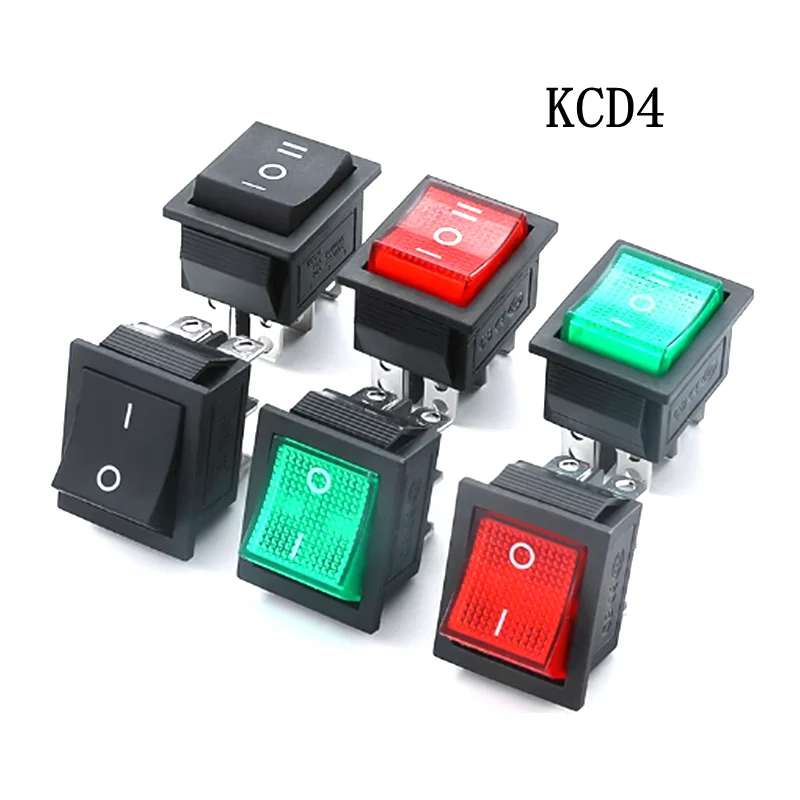 5Pcs Kcd4 Rocker Switch On-Off 2 Position 4 / 6Pins with Light Power Switch 2 Position 16A 250Vac/ 20A 125Vac Ship Type Swi
5Pcs Kcd4 Rocker Switch On-Off 2 Position 4 / 6Pins with Light Power Switch 2 Position 16A 250Vac/ 20A 125Vac Ship Type Swi