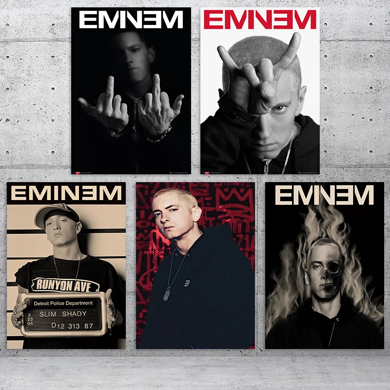 American Rapper Eminem Music Poster Aesthetics Pop Art Hip Hop DJ Rock Canvas Painting Wall Art Home Bar Office Room Decor
American Rapper Eminem Music Poster Aesthetics Pop Art Hip Hop DJ Rock Canvas Painting Wall Art Home Bar Office Room Decor