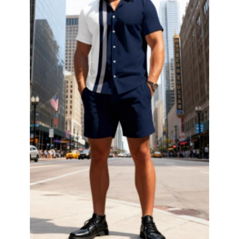 Pure Color Men's Shirt Set Summer Fashion Four-Way Stretch Short Sleeve Four Seasons Suitable Cross-Border New Arrival
Pure Color Men's Shirt Set Summer Fashion Four-Way Stretch Short Sleeve Four Seasons Suitable Cross-Border New Arrival