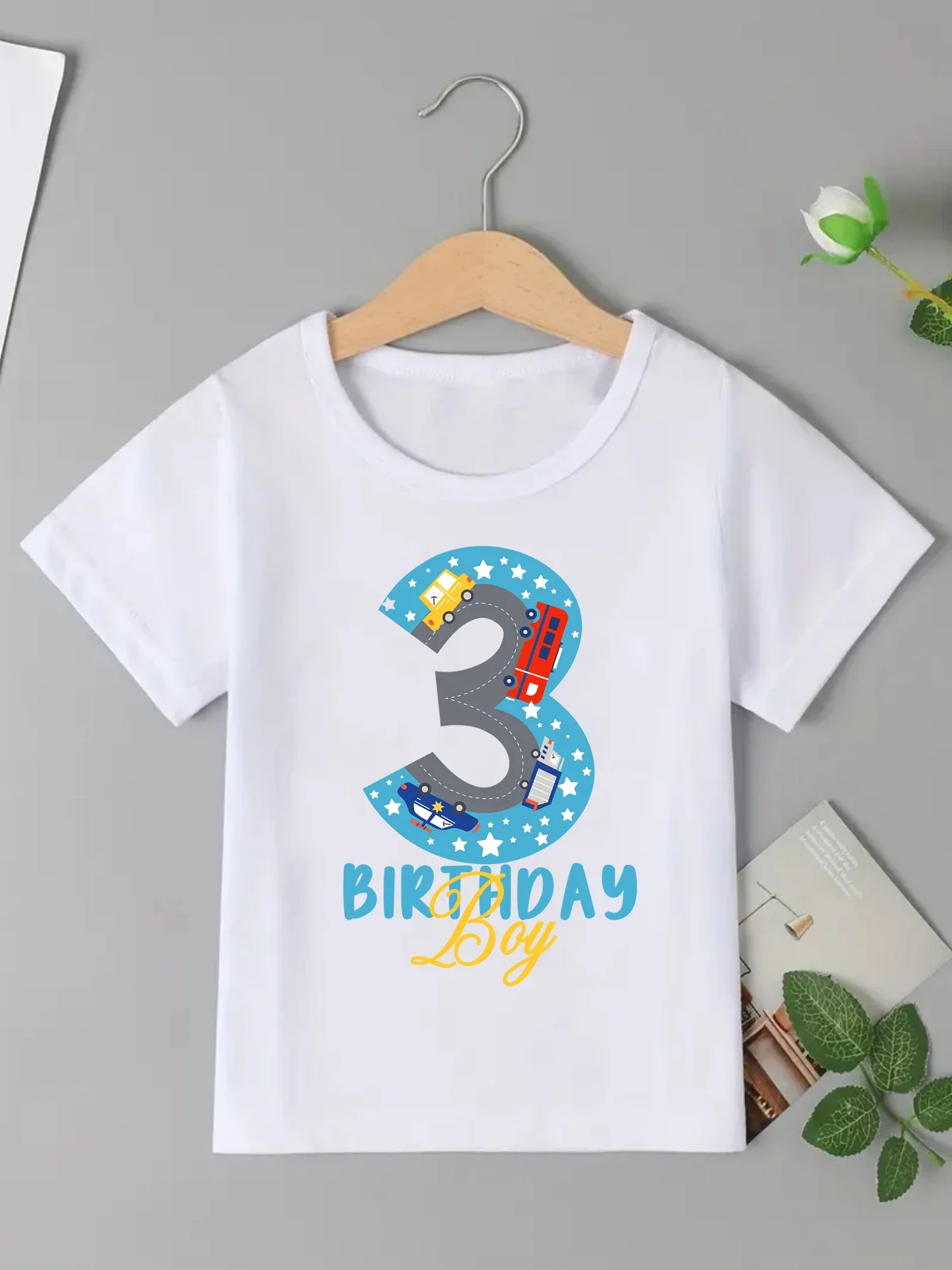 Hot Sale Birthday Boy 3rd Fire Truck Police Car Bus Printed T Shirt Boys Just A Boy Who Loves Cars T-Shirt Kawaii Kids Clothes
Hot Sale Birthday Boy 3rd Fire Truck Police Car Bus Printed T Shirt Boys Just A Boy Who Loves Cars T-Shirt Kawaii Kids Clothes
