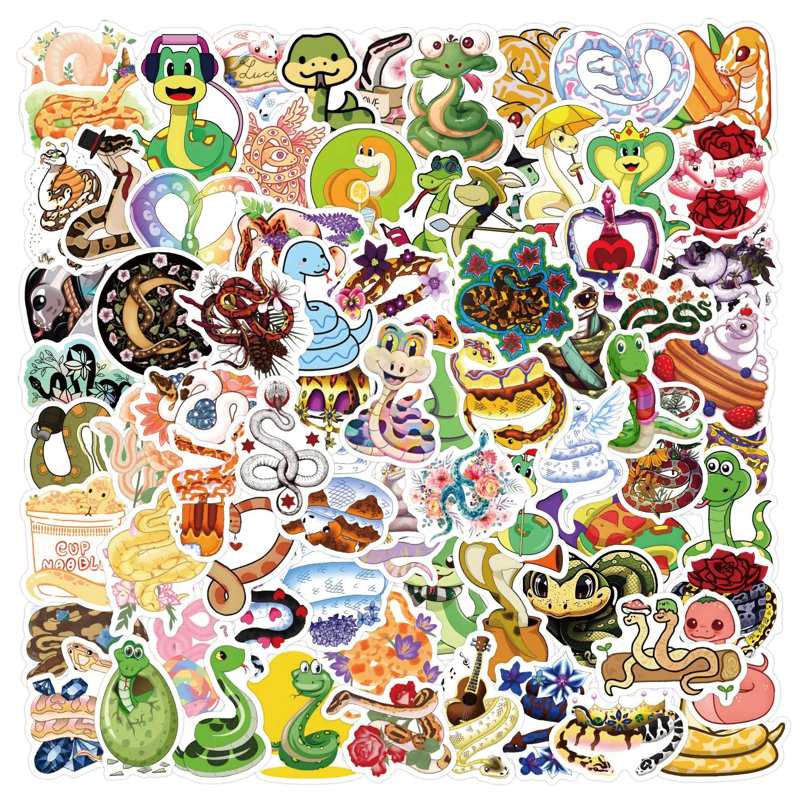 120PCS Cartoon Snake Cute Animals Doodle Decorative Suitcase Computer Water Cup Guitar iPad Waterproof Sticker Kids Toy
120PCS Cartoon Snake Cute Animals Doodle Decorative Suitcase Computer Water Cup Guitar iPad Waterproof Sticker Kids Toy