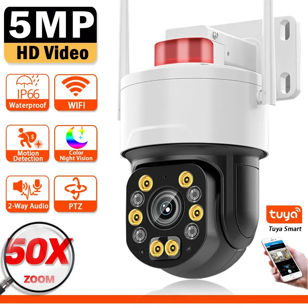 Tuya Smart 5MP WIFI Camera 50X Zoom PTZ Outdoor 360° Wireless HD Video Surveillance Cameras Wi-Fi Security CCTV IP Camera Home
Tuya Smart 5MP WIFI Camera 50X Zoom PTZ Outdoor 360° Wireless HD Video Surveillance Cameras Wi-Fi Security CCTV IP Camera Home