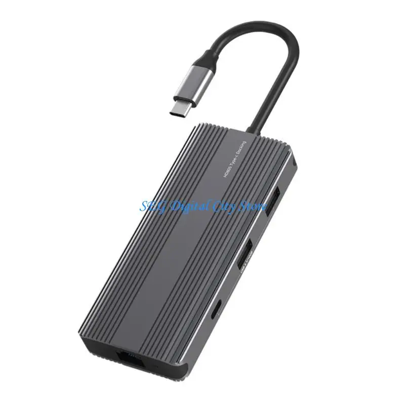 U75B Aluminum typec 8 в 1 Hub HDMI-совместимый RJ45 1000M PD100W TF для HDTV Notebook SSD Adaptador Docb Station 
U75B Aluminum typec 8 в 1 Hub HDMI-совместимый RJ45 1000M PD100W TF для HDTV Notebook SSD Adaptador Docb Station