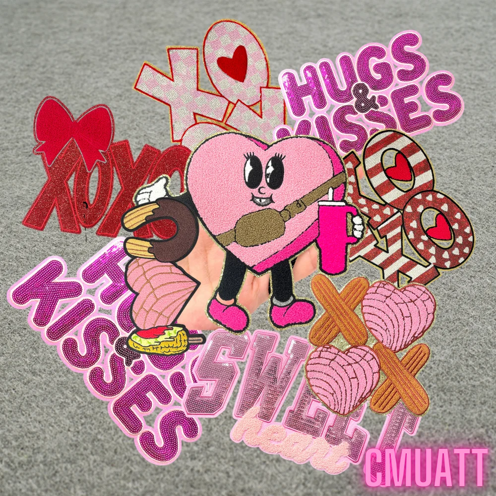 Sequin XOXO Happy Valentine's Day Heart Love Iron on Emblem Thermoadhesive Chenille Embroidery Patches Applique for Clothes Bags
Sequin XOXO Happy Valentine's Day Heart Love Iron on Emblem Thermoadhesive Chenille Embroidery Patches Applique for Clothes Bags