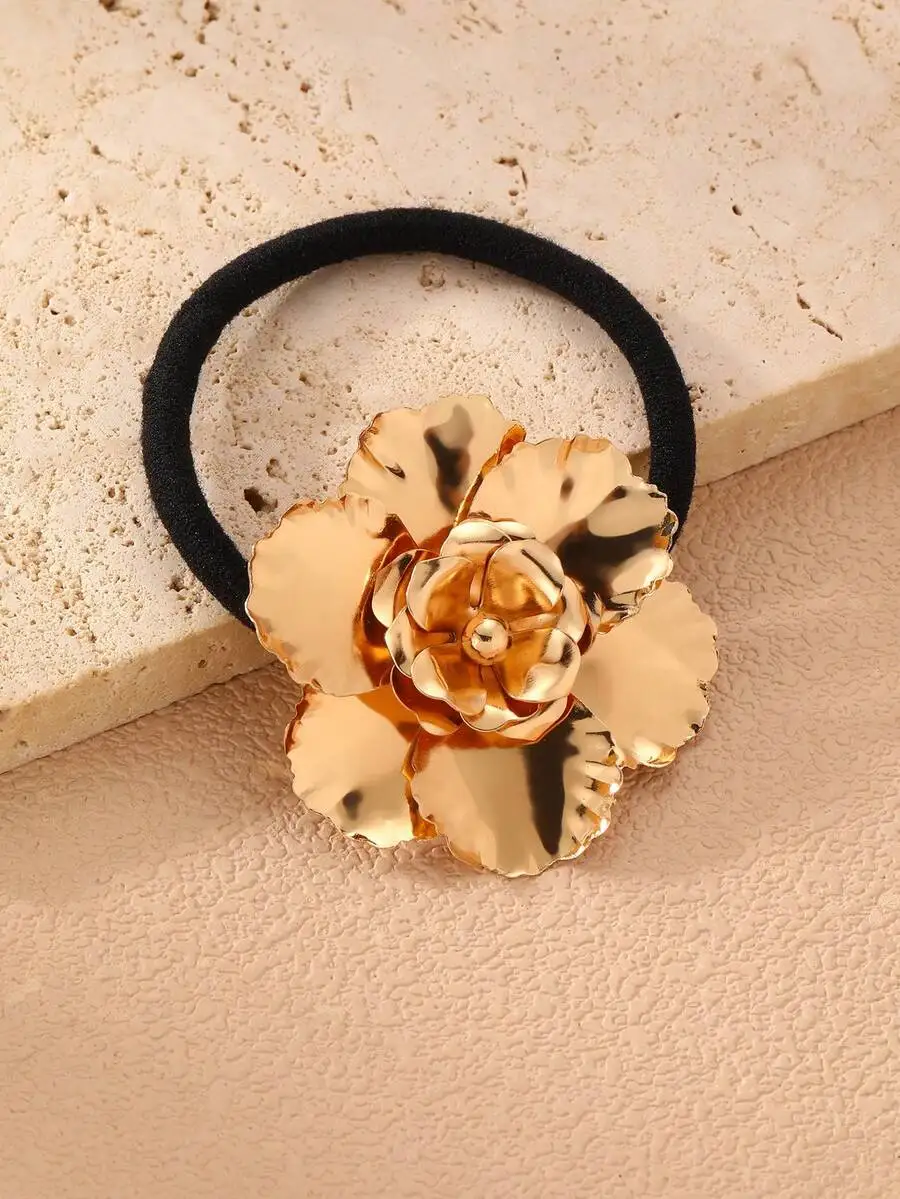 Womens Metal Floral Hair Tie Elastic Band Accessory For Summer Beach Vacation
Womens Metal Floral Hair Tie Elastic Band Accessory For Summer Beach Vacation