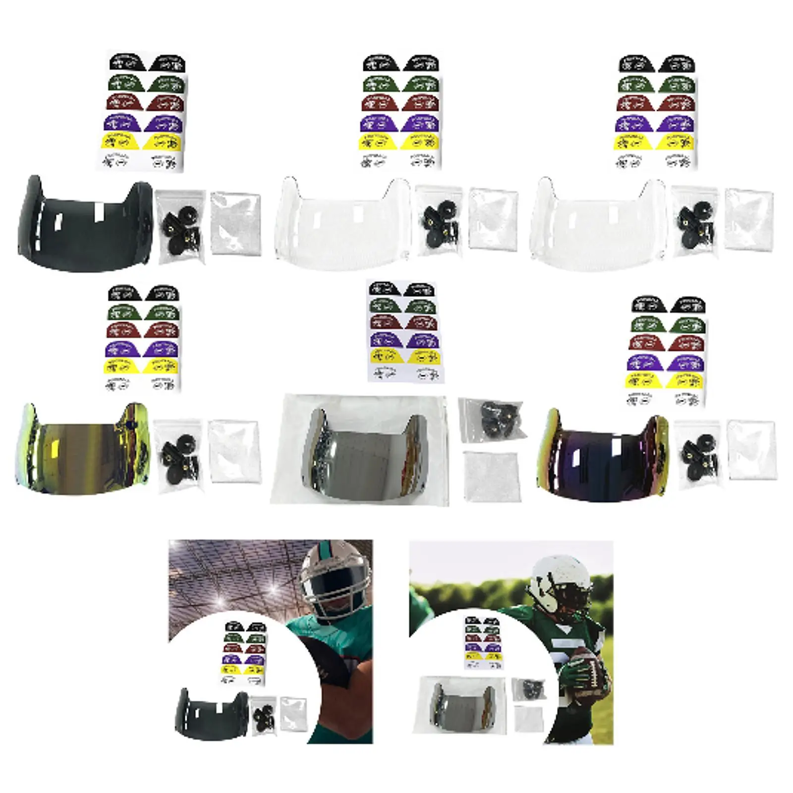 Football Visor Enhance Visibility and Protect Your Eyes for Football Helmets
Football Visor Enhance Visibility and Protect Your Eyes for Football Helmets