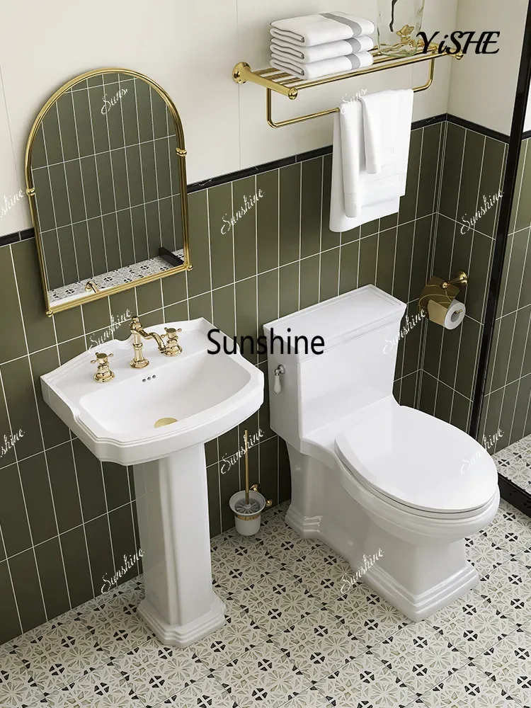 French retro column basin, bed and breakfast floor-to-ceiling, simple and modern
French retro column basin, bed and breakfast floor-to-ceiling, simple and modern