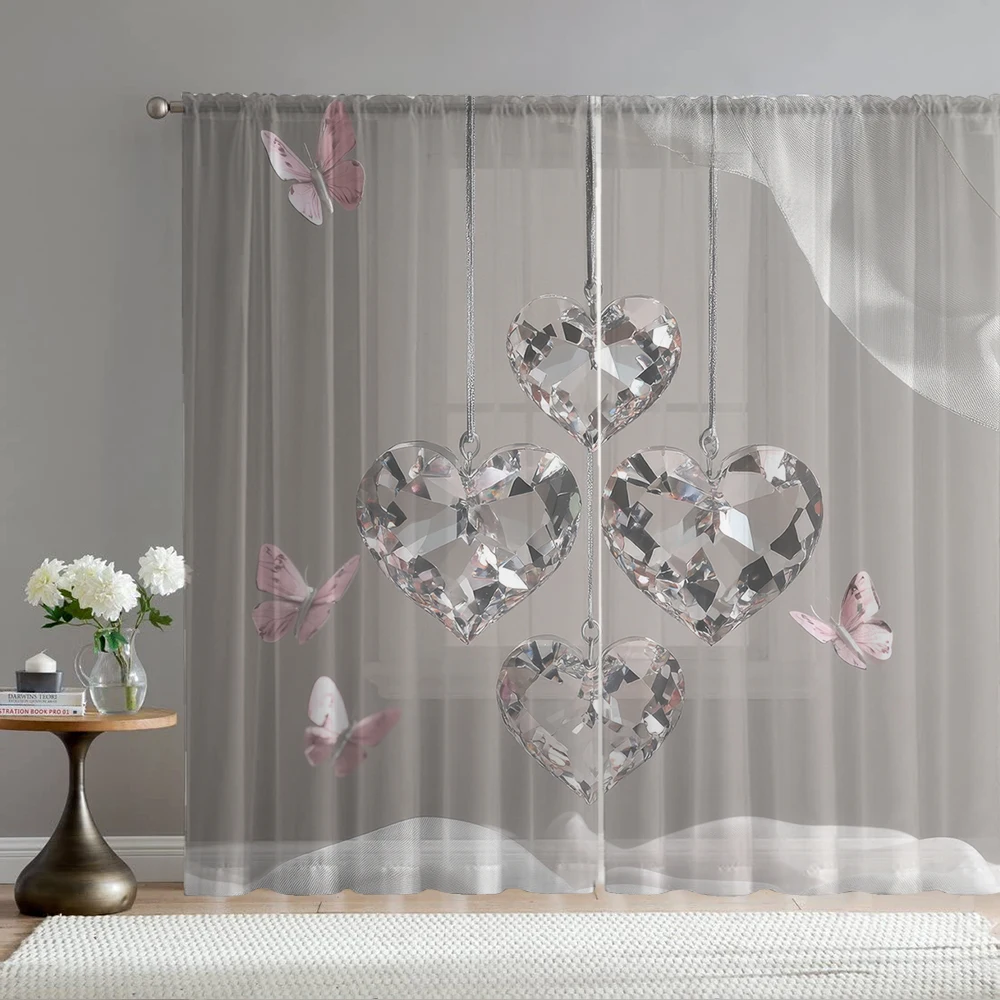 2Pcs Heart Shaped Diamond And Butterfly Print Home Decoration Window Screens Suitable For Kitchen, Coffee Shop, Restaurant
2Pcs Heart Shaped Diamond And Butterfly Print Home Decoration Window Screens Suitable For Kitchen, Coffee Shop, Restaurant