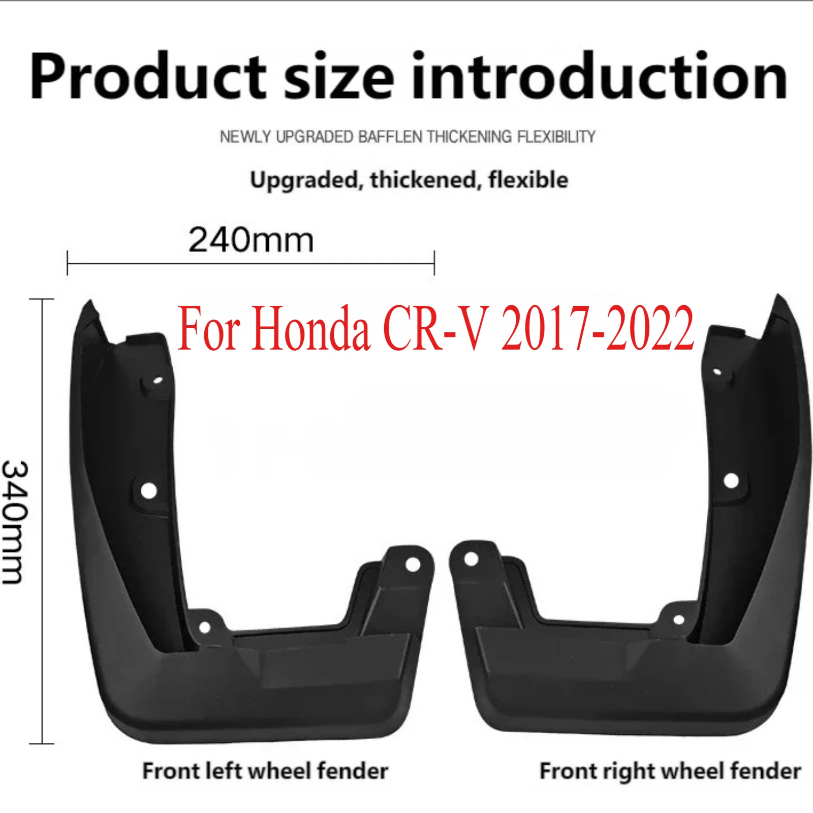 For Honda CR-V 2017-2022 Car Mud Flaps Hot-Selling Rubber Fender Splash Guards, Auto Exterior Modification Accessories
For Honda CR-V 2017-2022 Car Mud Flaps Hot-Selling Rubber Fender Splash Guards, Auto Exterior Modification Accessories