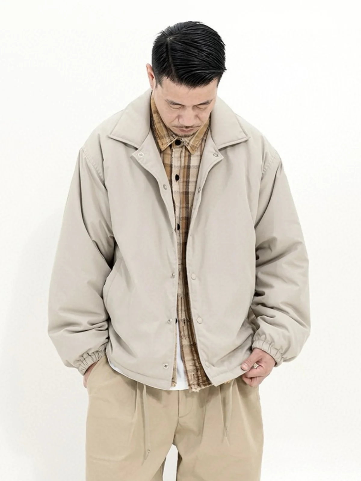 Retro Pure Color Collar Workwear Jaet Cotton Warm Coat ex Thiened Autumn Winter Outerwear Youth Faion
Retro Pure Color Collar Workwear Jaet Cotton Warm Coat ex Thiened Autumn Winter Outerwear Youth Faion