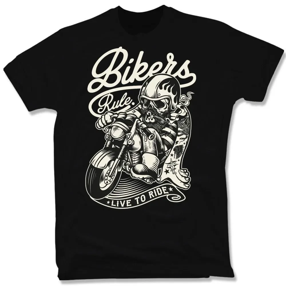 High Quality Soft & Comfortable Tees Live To Rider Biker Motorcycle Skull 100% Cotton Short Sleeve T-Shirts size S-3XL
High Quality Soft & Comfortable Tees Live To Rider Biker Motorcycle Skull 100% Cotton Short Sleeve T-Shirts size S-3XL