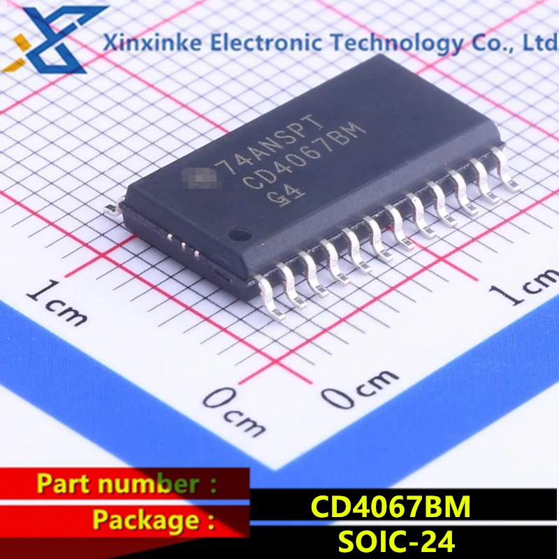 CD4067BM CD4067 SOIC-24 CMOS Single 16-Channel Analog Multiplexer and Demultiplexer Brand New Original
CD4067BM CD4067 SOIC-24 CMOS Single 16-Channel Analog Multiplexer and Demultiplexer Brand New Original
