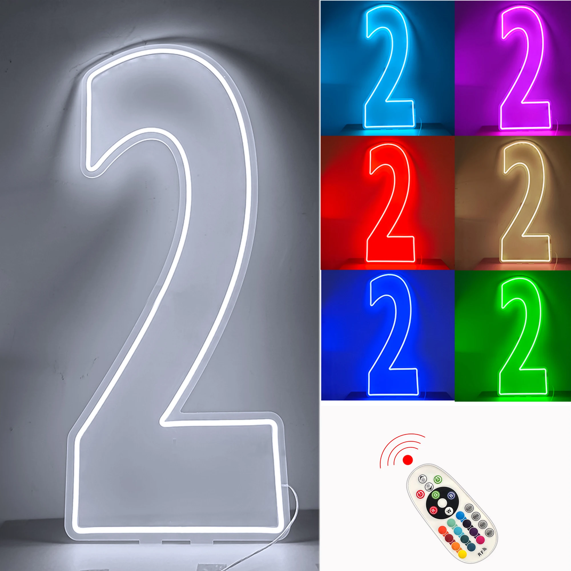 76cm Large Colorful LED Neon Numbers Sign 0-9 Stand up for Birthday Party Decorations 30 Inch Tall Glow-in-the-Dark Digit Displa
76cm Large Colorful LED Neon Numbers Sign 0-9 Stand up for Birthday Party Decorations 30 Inch Tall Glow-in-the-Dark Digit Displa