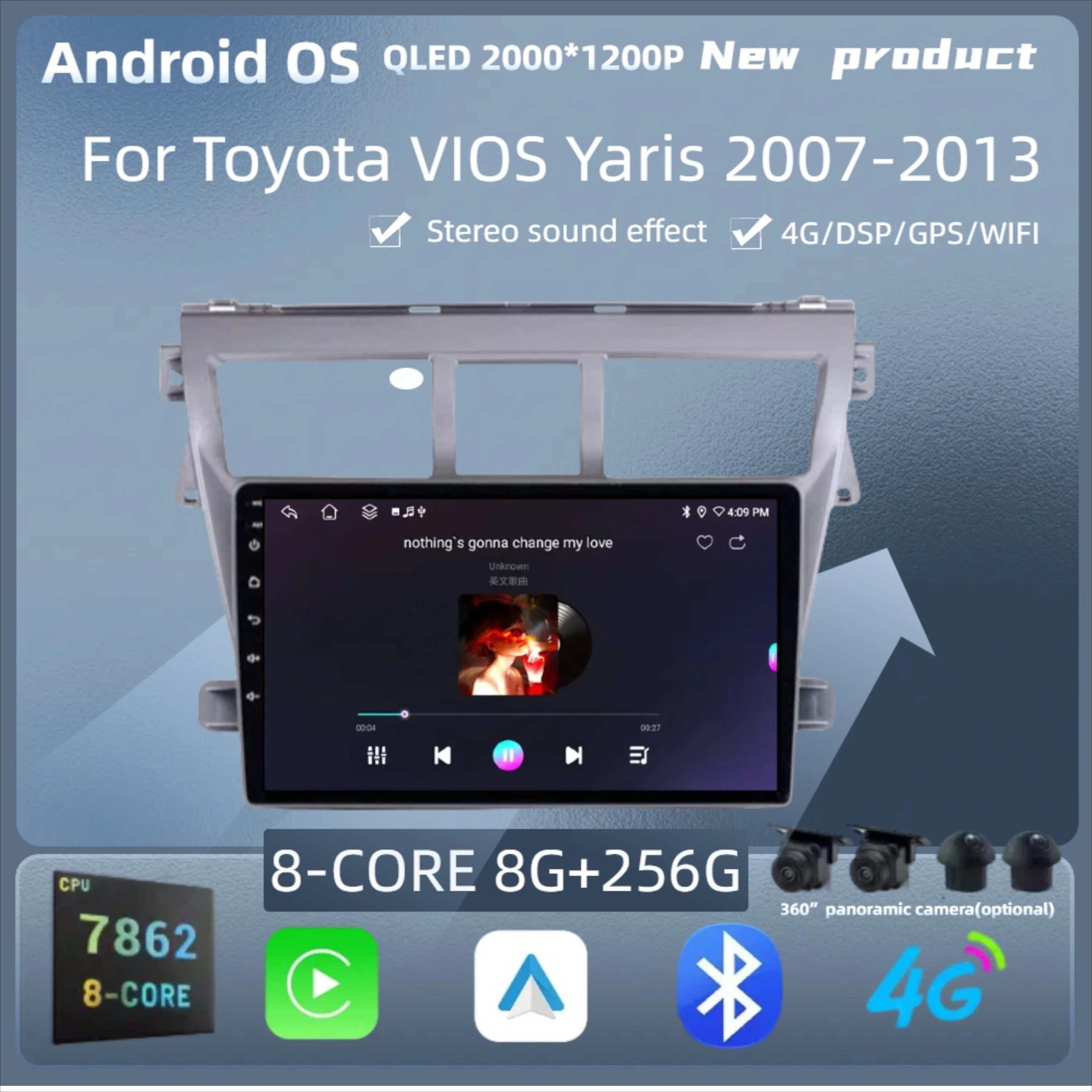 For Toyota VIOS Yaris 2007-2013 Android 14 Radio Car Multimedia Player Wireless Bluetooth Carplay 7862S 8G 256G 2K QLED Screen
For Toyota VIOS Yaris 2007-2013 Android 14 Radio Car Multimedia Player Wireless Bluetooth Carplay 7862S 8G 256G 2K QLED Screen