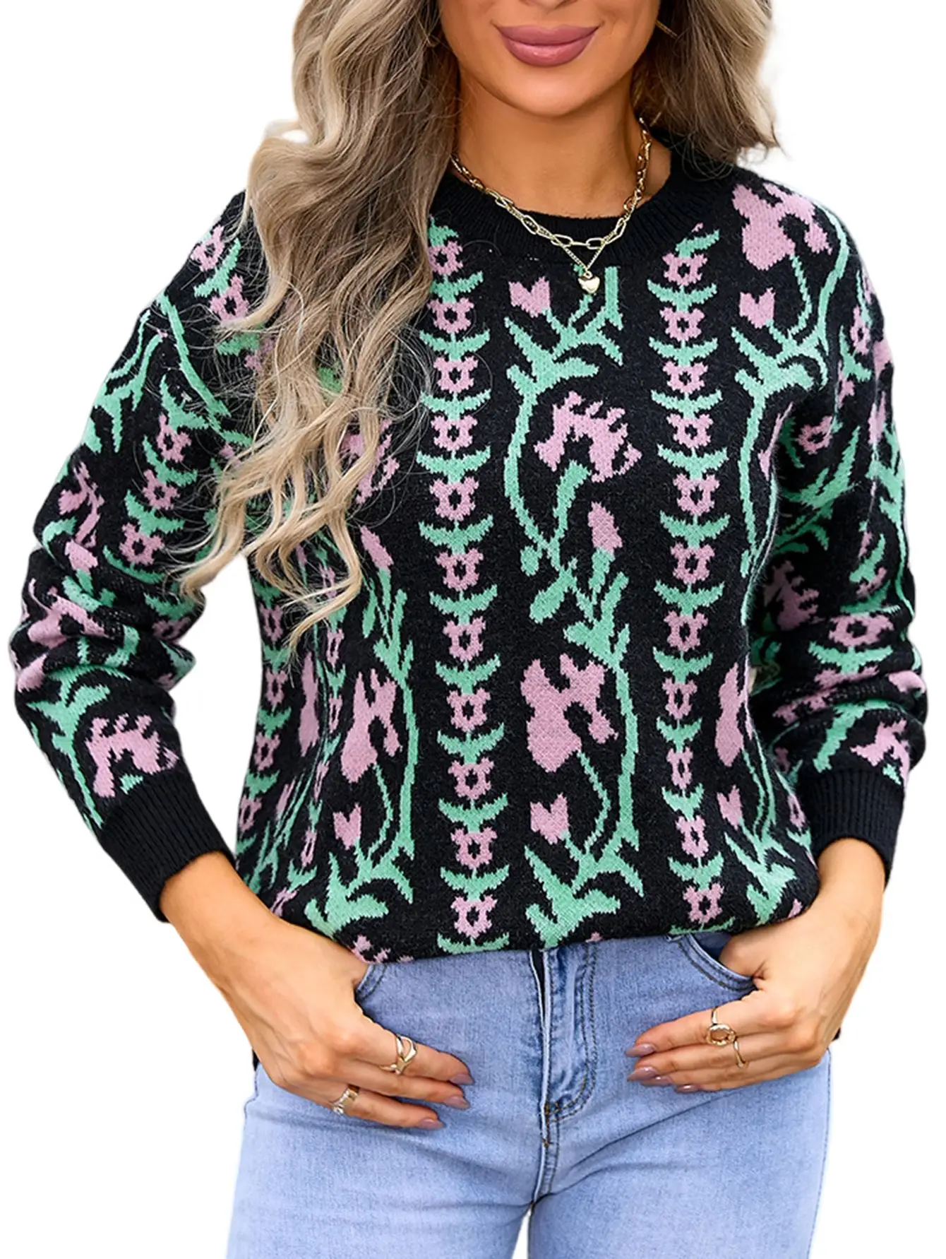 Women Pullover O-Neck Sweater Long Sleeve Knitted Women Sweater Tee Top Casual Female Clothing Winter
Women Pullover O-Neck Sweater Long Sleeve Knitted Women Sweater Tee Top Casual Female Clothing Winter