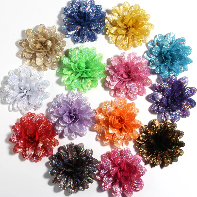 10 PCS/Lot, 3.1" Glitter Flowers For Girls Headbands Fabric Puff Flower For Hair Accessories Corsage Supplies
10 PCS/Lot, 3.1" Glitter Flowers For Girls Headbands Fabric Puff Flower For Hair Accessories Corsage Supplies