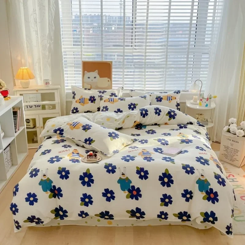 small fresh pure cotton abraded four-piece set, skin-friendly bed sheet washed cotton quilt cover, dormitory three-piece set
small fresh pure cotton abraded four-piece set, skin-friendly bed sheet washed cotton quilt cover, dormitory three-piece set