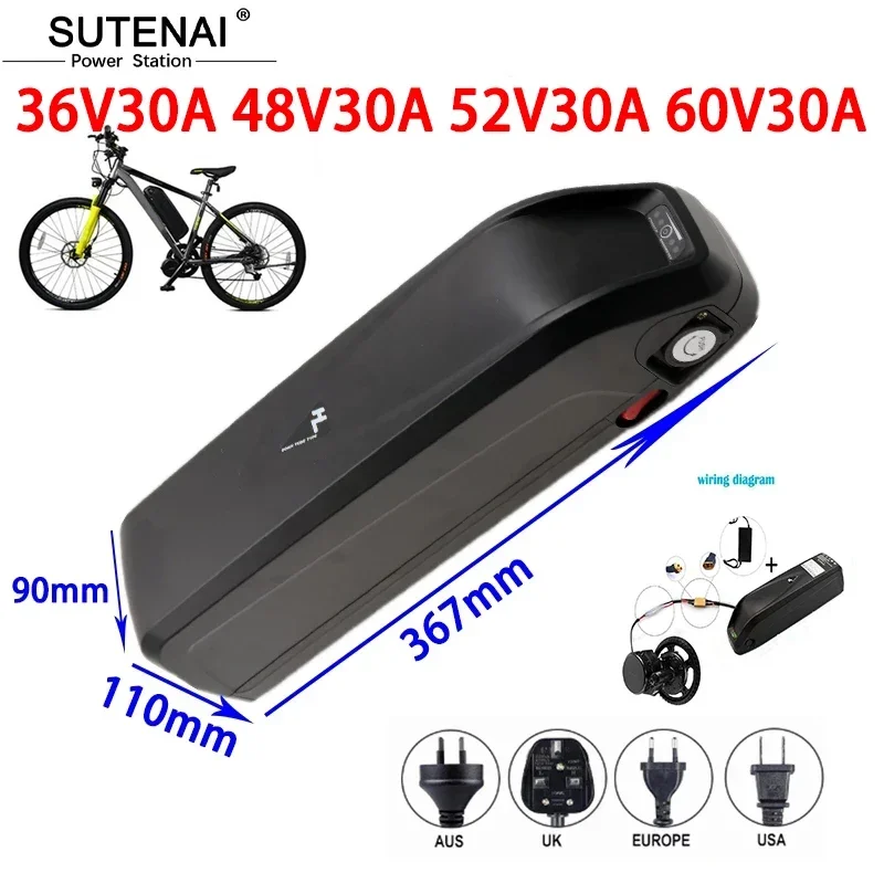 Original 48V Battery 48V 20AH 52V ebike Battery 36V Hailong Max 40A BMS 350W 500W 750W 1000W 1500W 18650 Cell BBS02 BBS03 BBSHD
Original 48V Battery 48V 20AH 52V ebike Battery 36V Hailong Max 40A BMS 350W 500W 750W 1000W 1500W 18650 Cell BBS02 BBS03 BBSHD