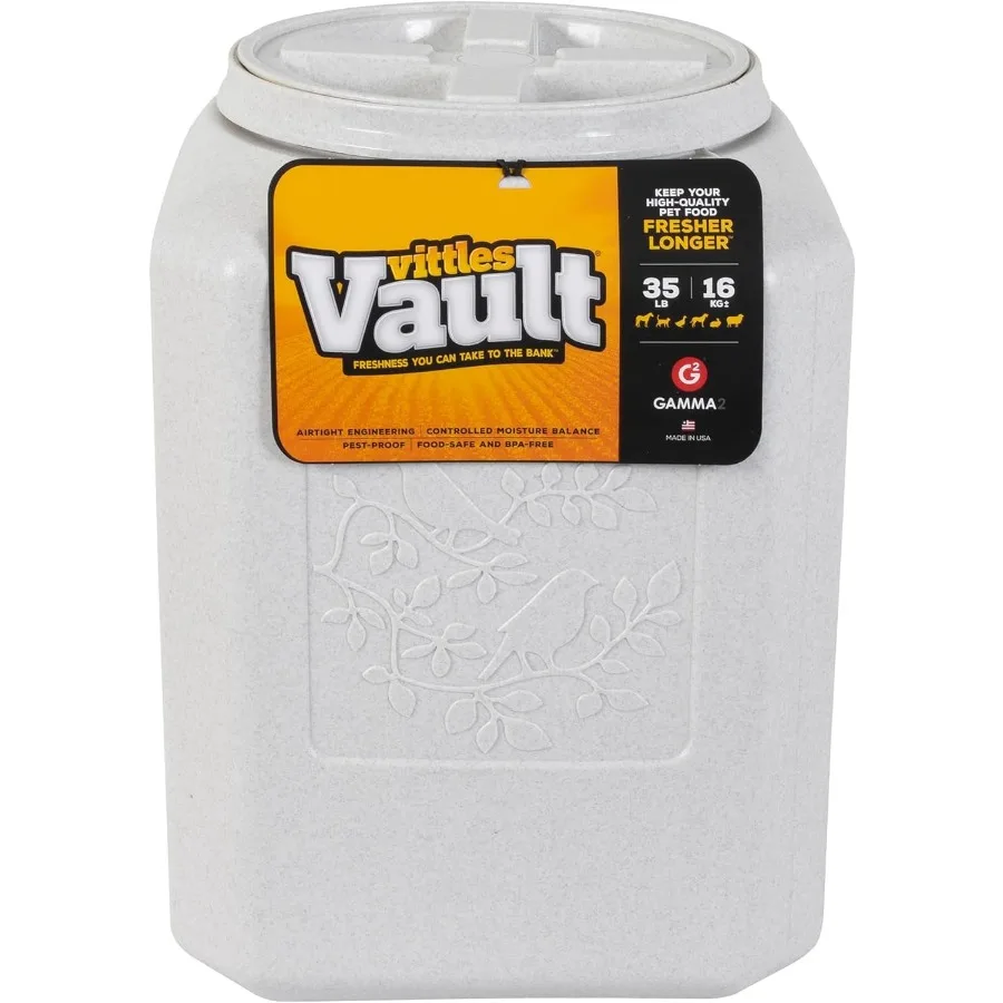 Контейнер для хранения сухого корма для птиц Vittles Vault, серый, вместимостью до 35 фунтов
Контейнер для хранения сухого корма для птиц Vittles Vault, серый, вместимостью до 35 фунтов