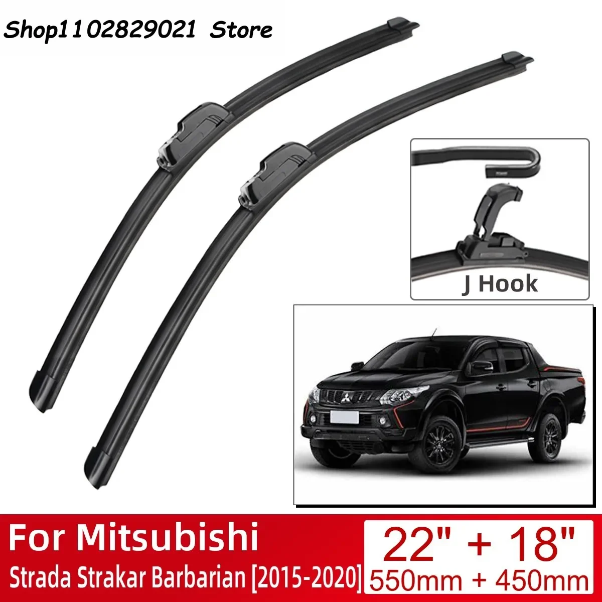 For Mitsubishi Strada Strakar Barbarian 2015-2020 22"+18" Car Accessories Front Windscreen Wiper Blade Brushes U Type J Hook
For Mitsubishi Strada Strakar Barbarian 2015-2020 22"+18" Car Accessories Front Windscreen Wiper Blade Brushes U Type J Hook