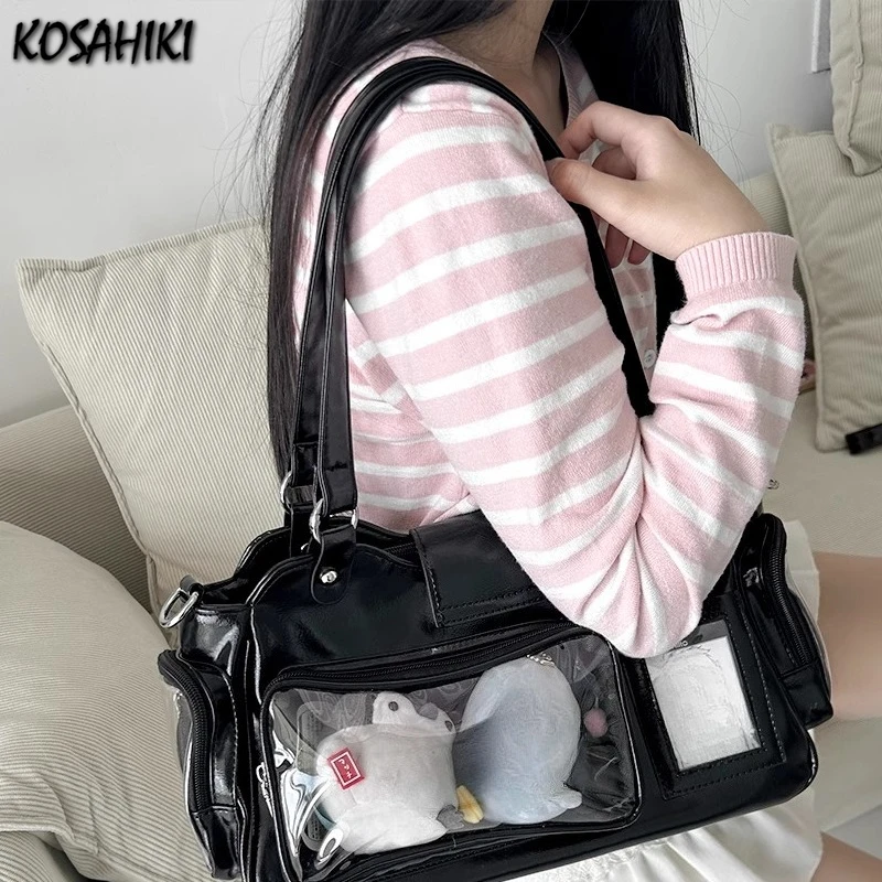 Casual All Match Transparent Ita Bags Korean Vintage Simple Women's Handbags Y2k Aesthetic Fashion Trendy Shoulder Underarm Bag
Casual All Match Transparent Ita Bags Korean Vintage Simple Women's Handbags Y2k Aesthetic Fashion Trendy Shoulder Underarm Bag