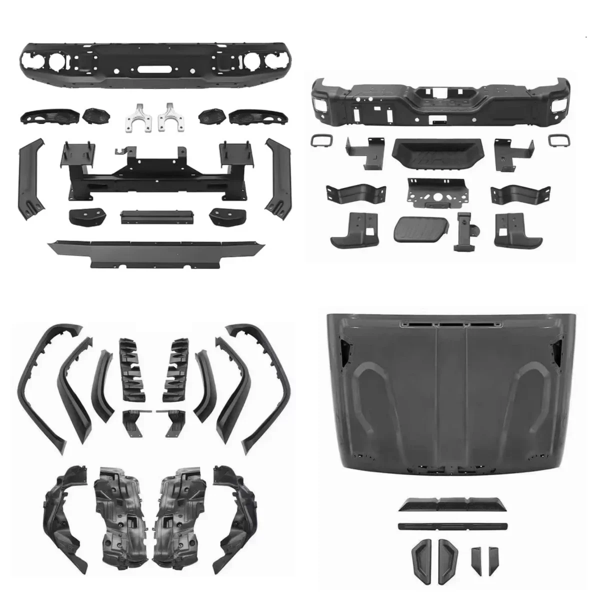 Передний задний бампер, решетка, маска для Tank 300, модифицированный капот двигателя для бровей, противотуманная фара, стойка на крышу, подставка для лестницы, боковая юбка
Передний задний бампер, решетка, маска для Tank 300, модифицированный капот двигателя для бровей, противотуманная фара, стойка на крышу, подставка для лестницы, боковая юбка
