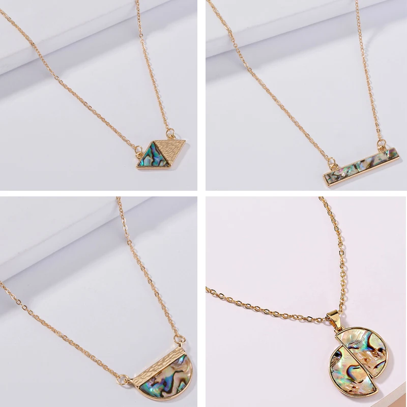Renya Trendy Geometric Natural Abalone Shell Pendant Necklace for Women Girls Simple Ocean Charms Style Jewelry Accessories Gift
Renya Trendy Geometric Natural Abalone Shell Pendant Necklace for Women Girls Simple Ocean Charms Style Jewelry Accessories Gift