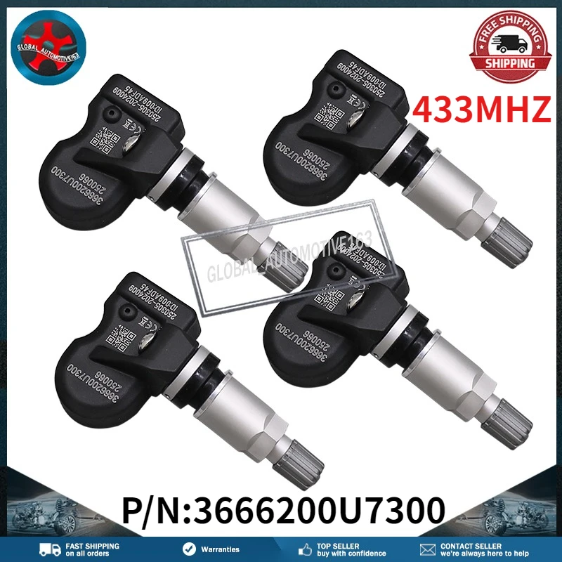 4PCS TPMS Tire Pressure Monitor Sensor 3666200U7300 For JAC Jiayue A5 X7 SOL A5 E50A X7 iC5 Geely (VF11) ePro (VX11) 433MHZ
4PCS TPMS Tire Pressure Monitor Sensor 3666200U7300 For JAC Jiayue A5 X7 SOL A5 E50A X7 iC5 Geely (VF11) ePro (VX11) 433MHZ